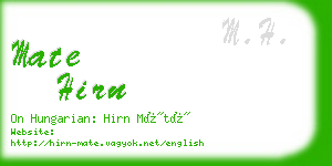 mate hirn business card